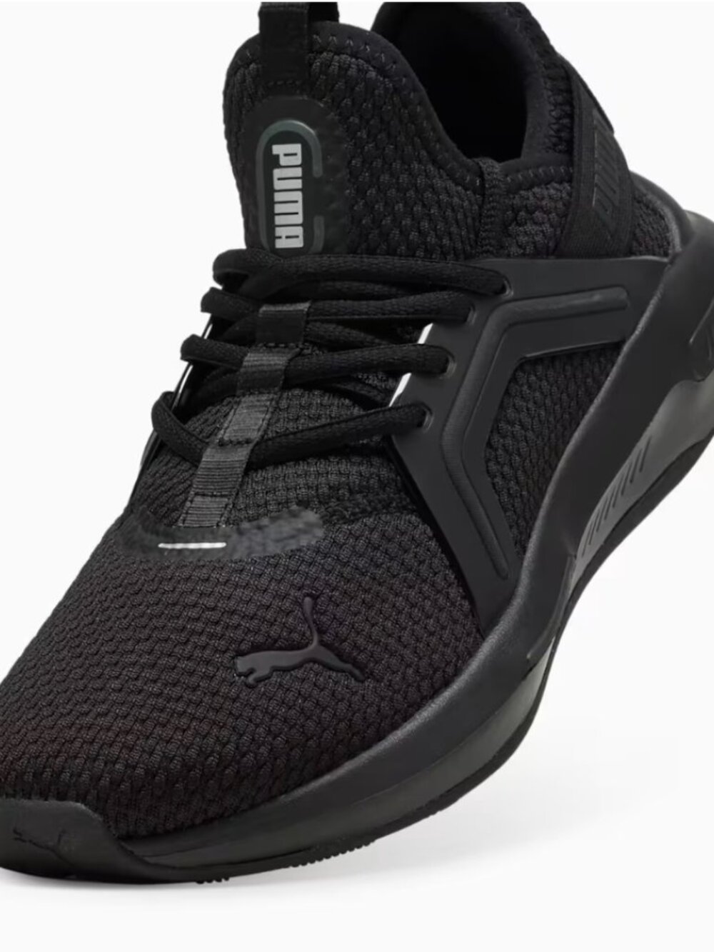 Puma Softride Enzo 5 Black on Black Women's Running Shoes Size 7.5 NEW